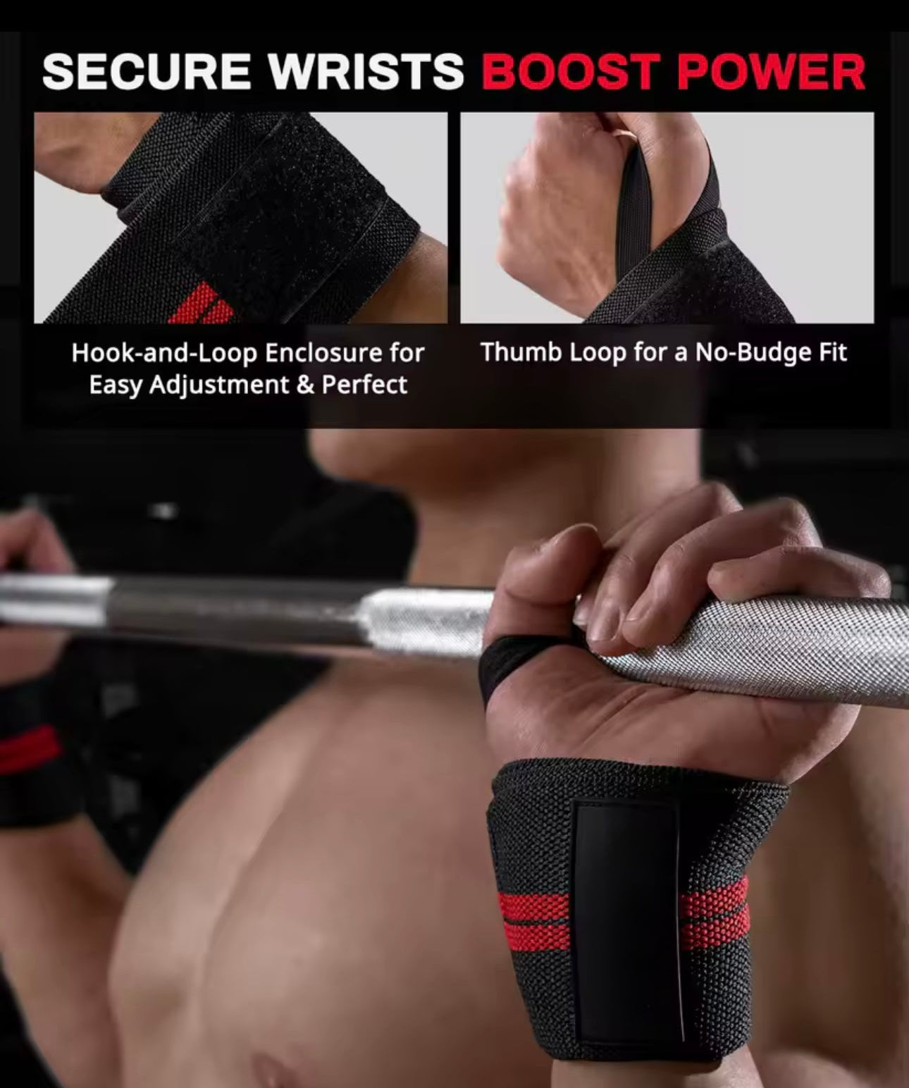 Premium Wrist Support Heavy-Duty Weightlifting & Fitness Wraps