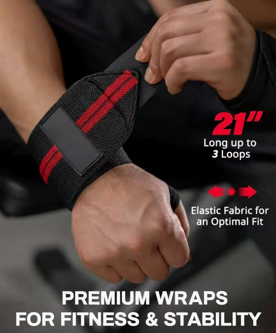 Premium Wrist Support Heavy-Duty Weightlifting & Fitness Wraps