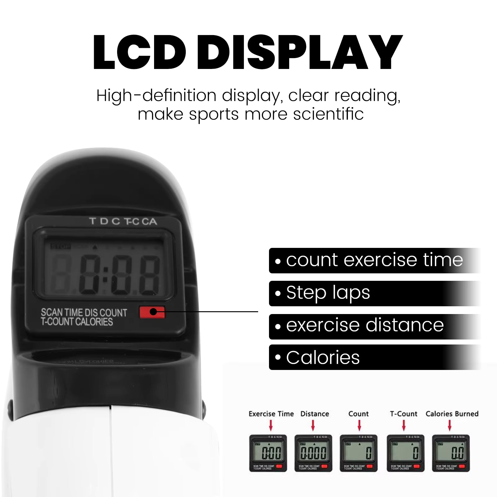 Mini Under-Desk Portable Exercise Pedals for Legs & Arms with LCD Display