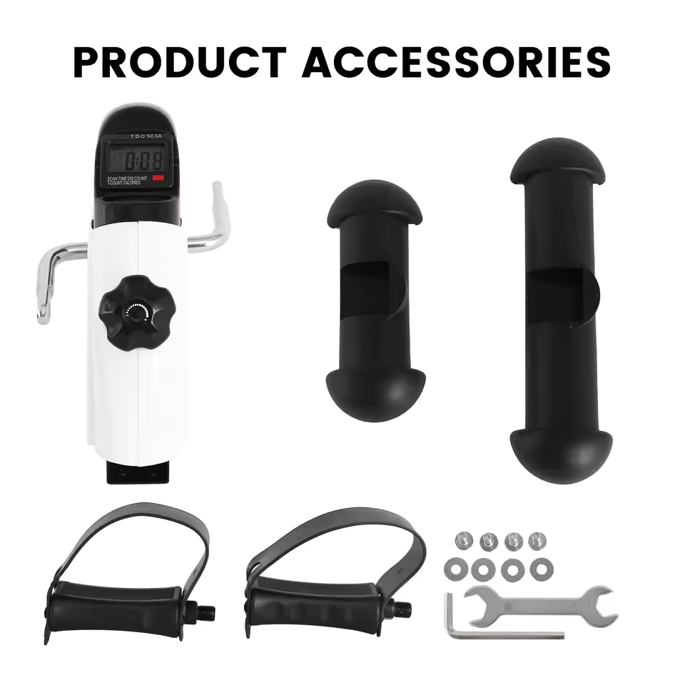 Mini Under-Desk Portable Exercise Pedals for Legs & Arms with LCD Display