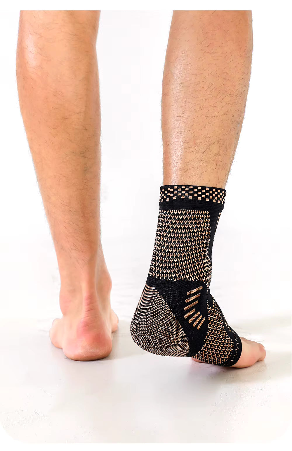 Copper Compression Ankle Support Sleeve for Foot Pain, Sports Recovery, Injury & Stability