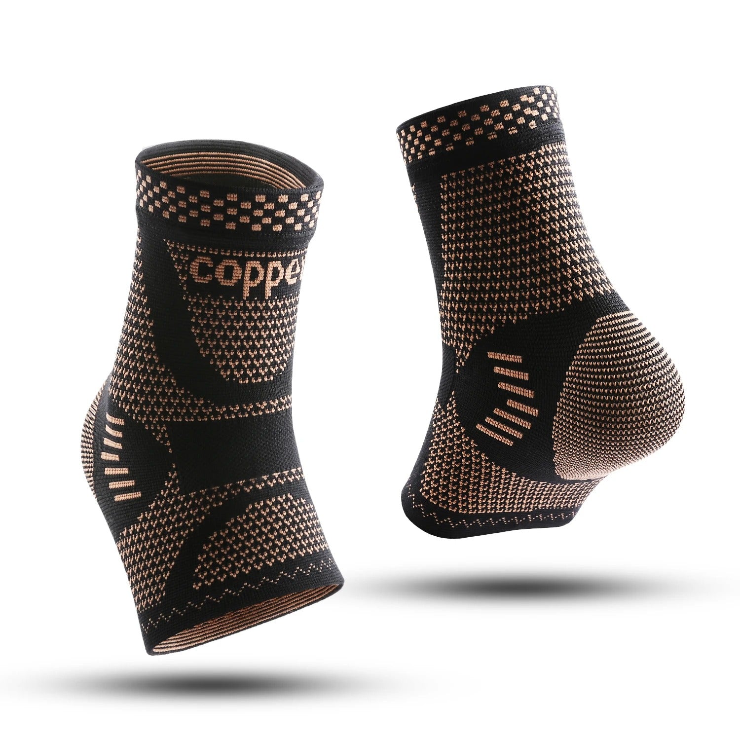 Copper Compression Ankle Support Sleeve for Foot Pain, Sports Recovery, Injury & Stability