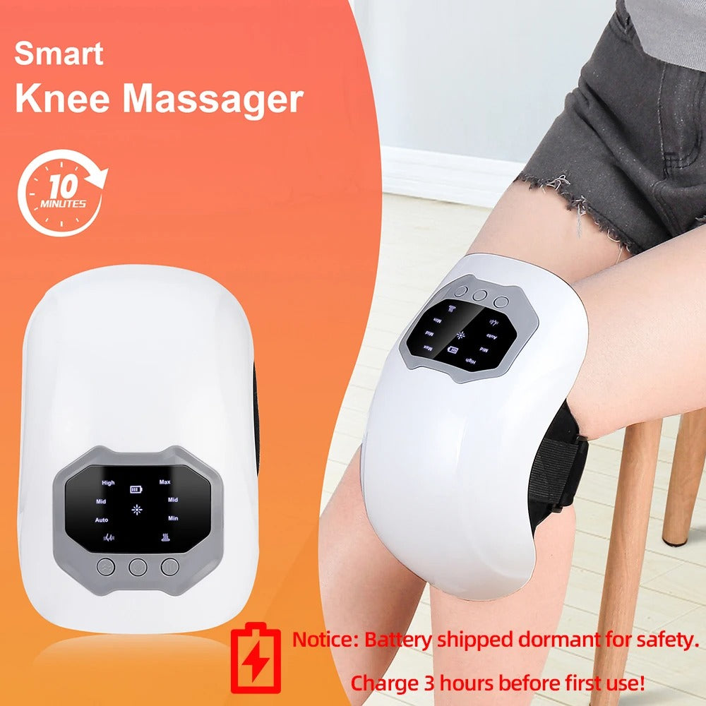 Wireless Portable Smart Knee, Elbow, Shoulder Massager – Vibration, Heat & Air Pressure Therapy for Pain Relief