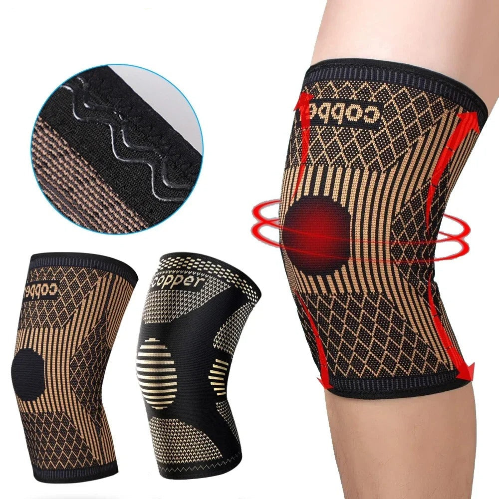 Copper Compression Knee Support Sleeve for Pain Relief, Sports, Daily Support & Recovery