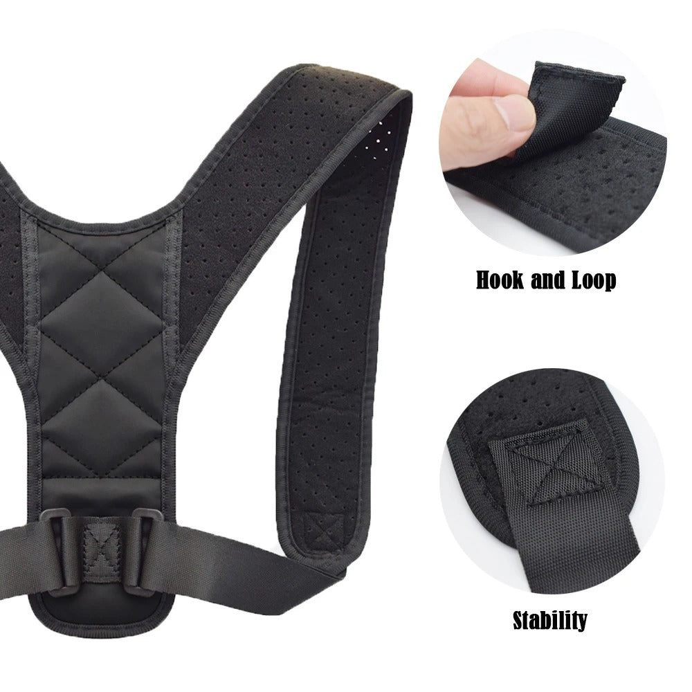 Adjustable Back Posture Corrector - Shoulder & Spine Support Brace