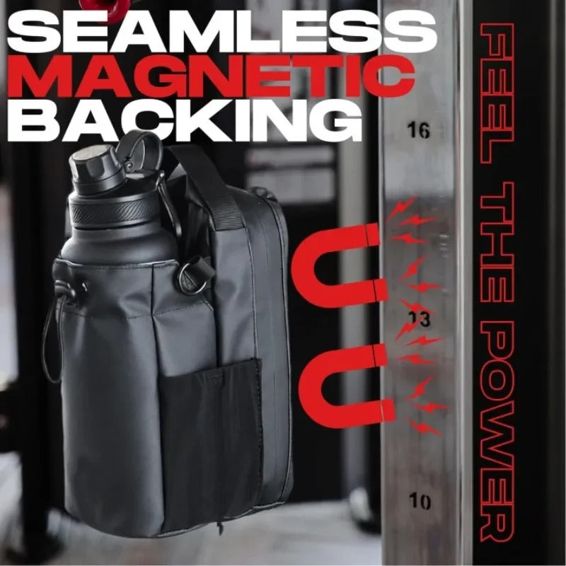 Magnetic Gym Bag Organizer – Large Capacity Storage with Water Bottle & Phone Pocket