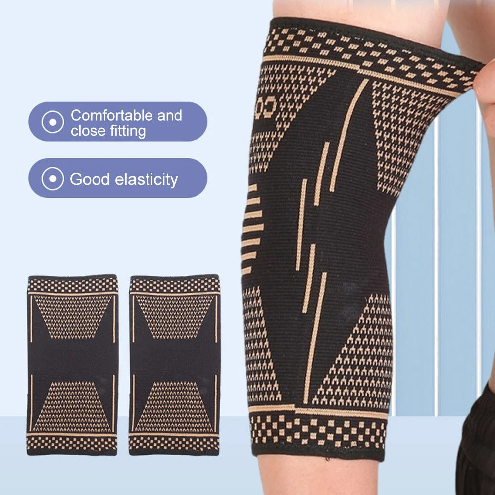 2 Pack Copper Elbow Compression Sleeves - Elbow Support for Gym & Recovery