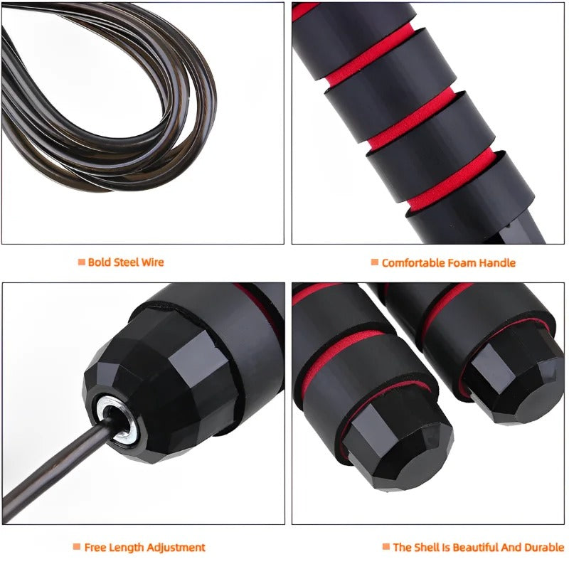 Adjustable Steel Wire Tangle-Free Speed Jump Rope