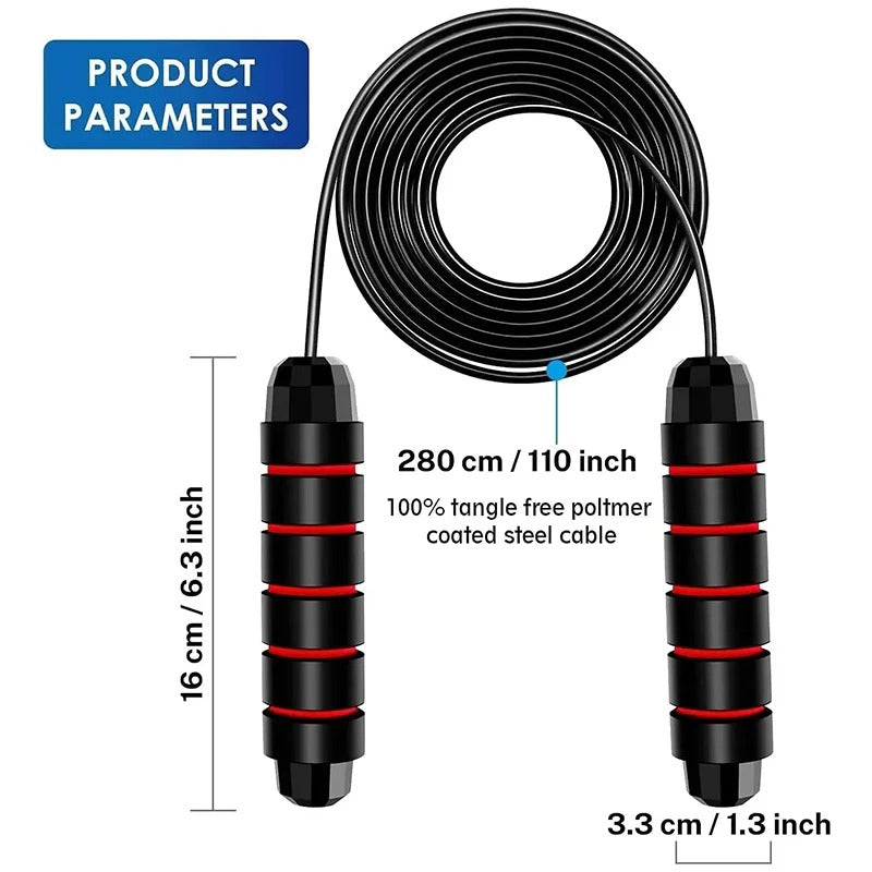 Adjustable Steel Wire Tangle-Free Speed Jump Rope