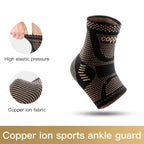 Copper Compression Ankle Support Sleeve for Foot Pain, Sports Recovery, Injury & Stability